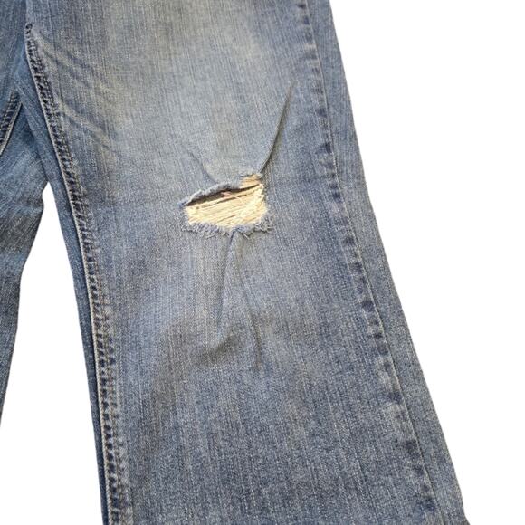Banana Republic Light Wash Distressed Girlfriend Mid Rise Jeans Size 29 8 - Picture 6 of 8